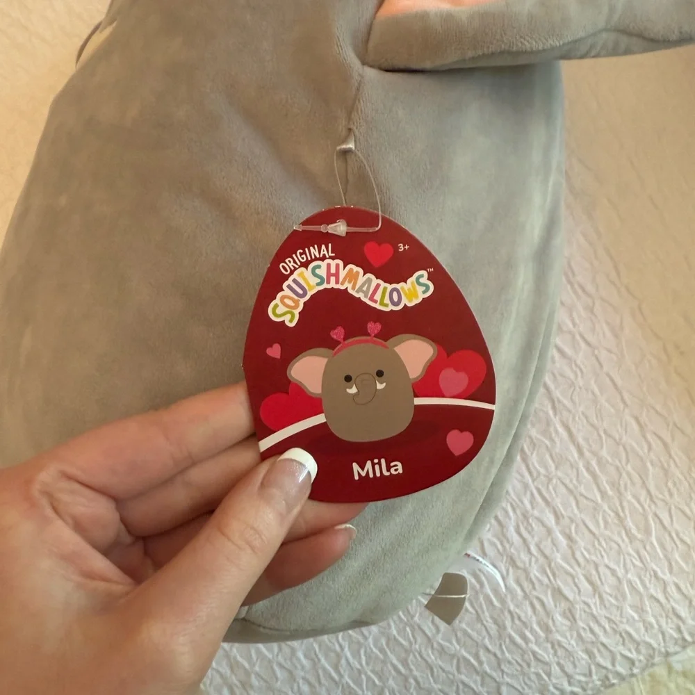 Mila the Elephant Squishmallow – 14” Valentine’s Day Edition (S14 #17-8) - Picture 7 of 9